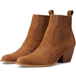 Dolce Vita Sahara Boots leather western style ankle booties pointed toe size 10